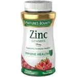 Natures Bounty Zinc Supplement, Immune Support Gummies, 30mg, 120 ct, Size: 120 Gummy