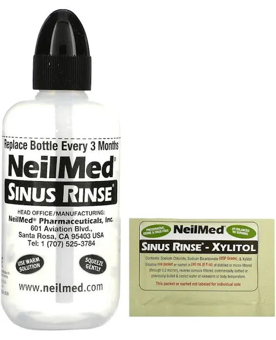 Sinus Rinse, Xylitol, Sinus Rinse Kit, 2 Piece Kit