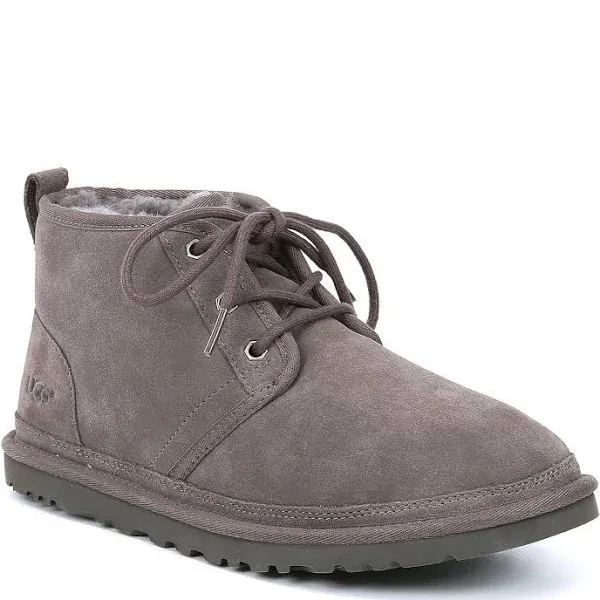 UGG Men's Neumel Classic Fur Lined Suede Lace-Up Chukka Boots, Mens, 7M, Charcoal