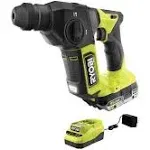 Ryobi PSBRH01K1 ONE+ HP 18V Brushless Cordless Compact 5/8 in. SDS Rotary Hammer Kit with 2.0 Ah High Performance Battery and Charger