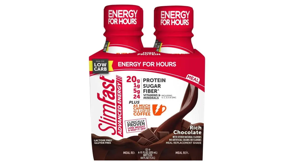 SlimFast Advanced Energy Rich Chocolate Meal Replacement Shake