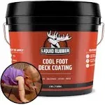 Liquid Rubber Cool Foot Deck Coating - Easy to Apply Sealant - UV Resistant - Misty Gray, 1 Gallon