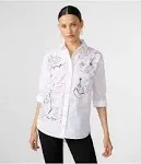 KARL LAGERFELD Women's Sketch Oversize Poplin