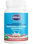 Milkaid Lactase Enzyme Chewable Tablets for Lactose Intolerance Relief