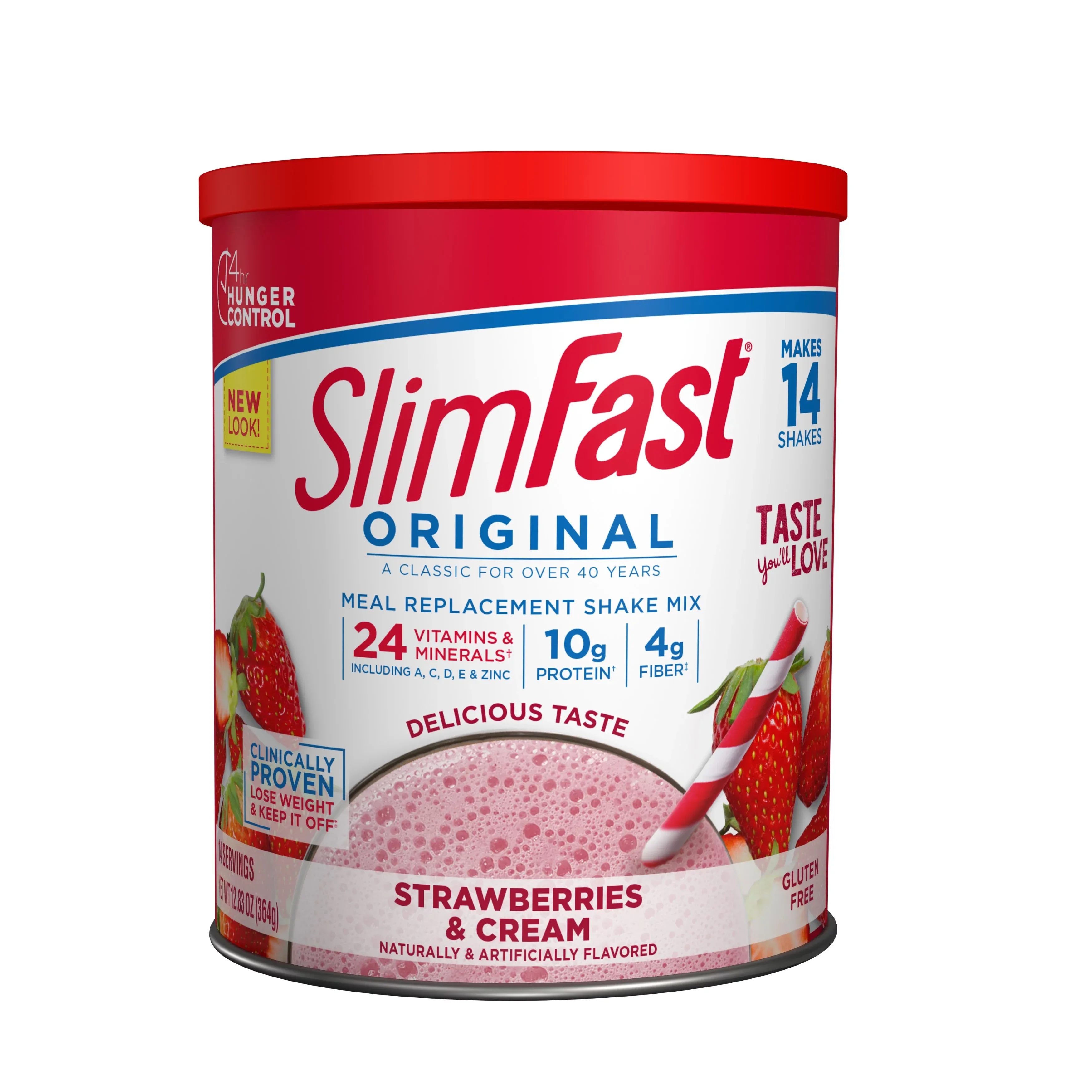 Meal Replacement Powder, Original Strawberries &amp; Cream, Shake Mix, 10g of Protei