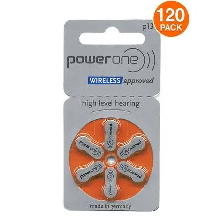 Power One Size 13 Hearing Aid Batteries 120 Count (Pack of 1)