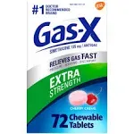 GAS-X Extra Strength 125 mg antigas 72 Chewabls Tablets, Cherry Creme