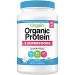 Orgain Organic Protein + Superfoods Powder, Vanilla Bean - 21g of Protein Vegan