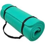 BalanceFrom GoCloud 1" Extra Thick Exercise Yoga Mat with Carrying Strap