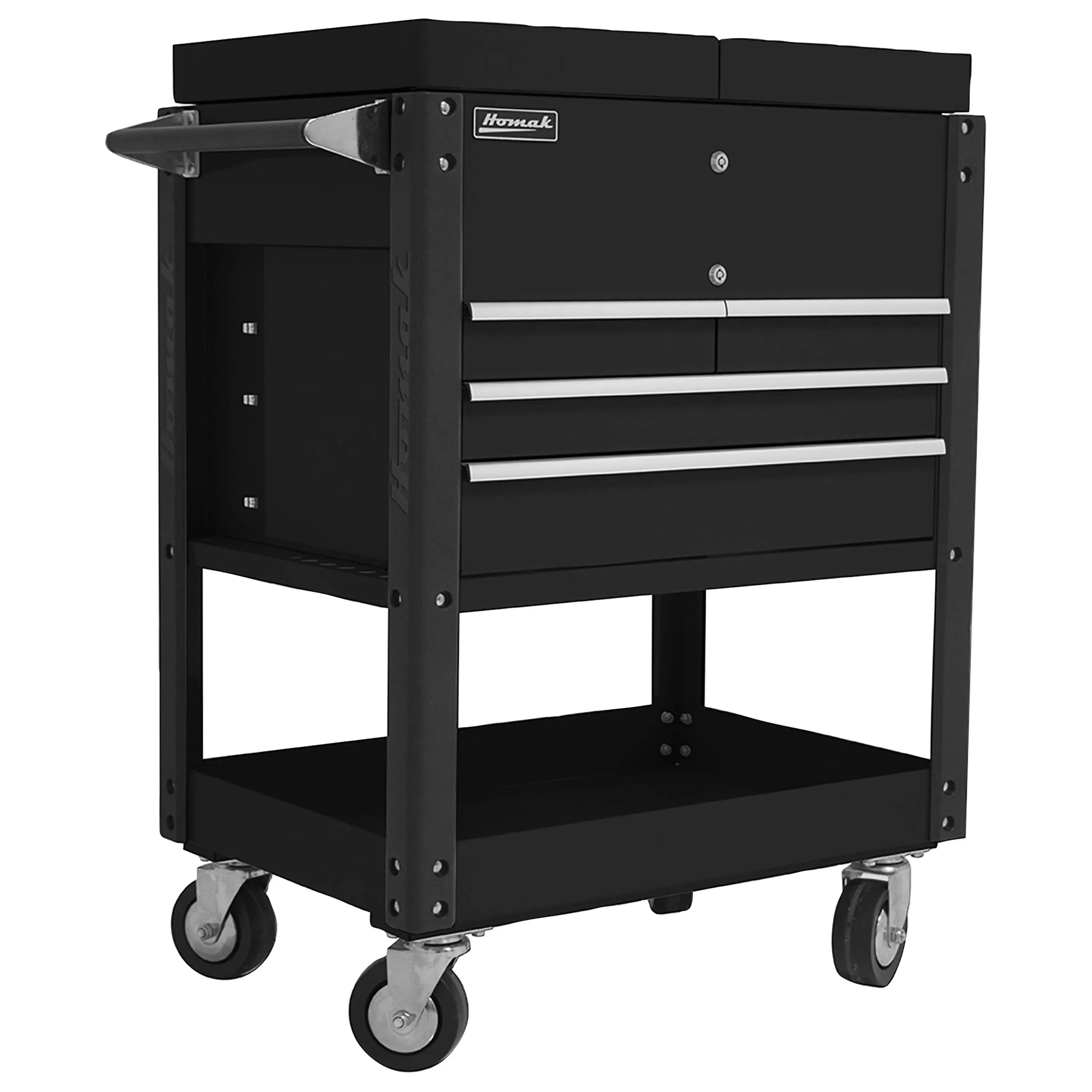 35" 4 DRW SLIDE TOP CART BLK