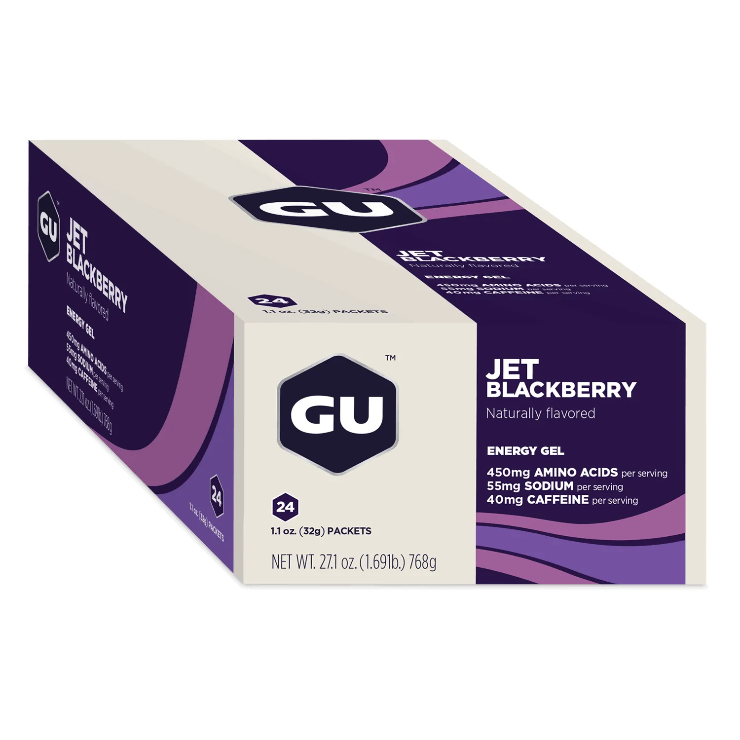 GU Energy Gel 24 Box Jet Blackberry