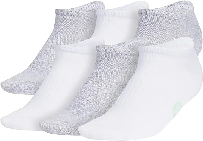 adidas womens Classic Superlite Low-profile No Show Socks (6-pair) With Arch Compression for Non-slip Fit and Breathable