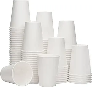 RACETOP Hot Paper Coffee Cups 12 oz [300 Pack], Disposable Coffee Cups 12 oz, Upgraded Weight of Paper, White