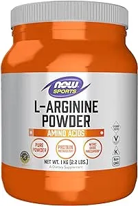 NOW Foods Sports Nutrition, L-Arginine Powder, Nitric Oxide Precursor, Amino Acids, 2.2-Pound