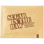 Sugar Packets, Raw Sugar, 0.18 oz Packets, 500 per Carton