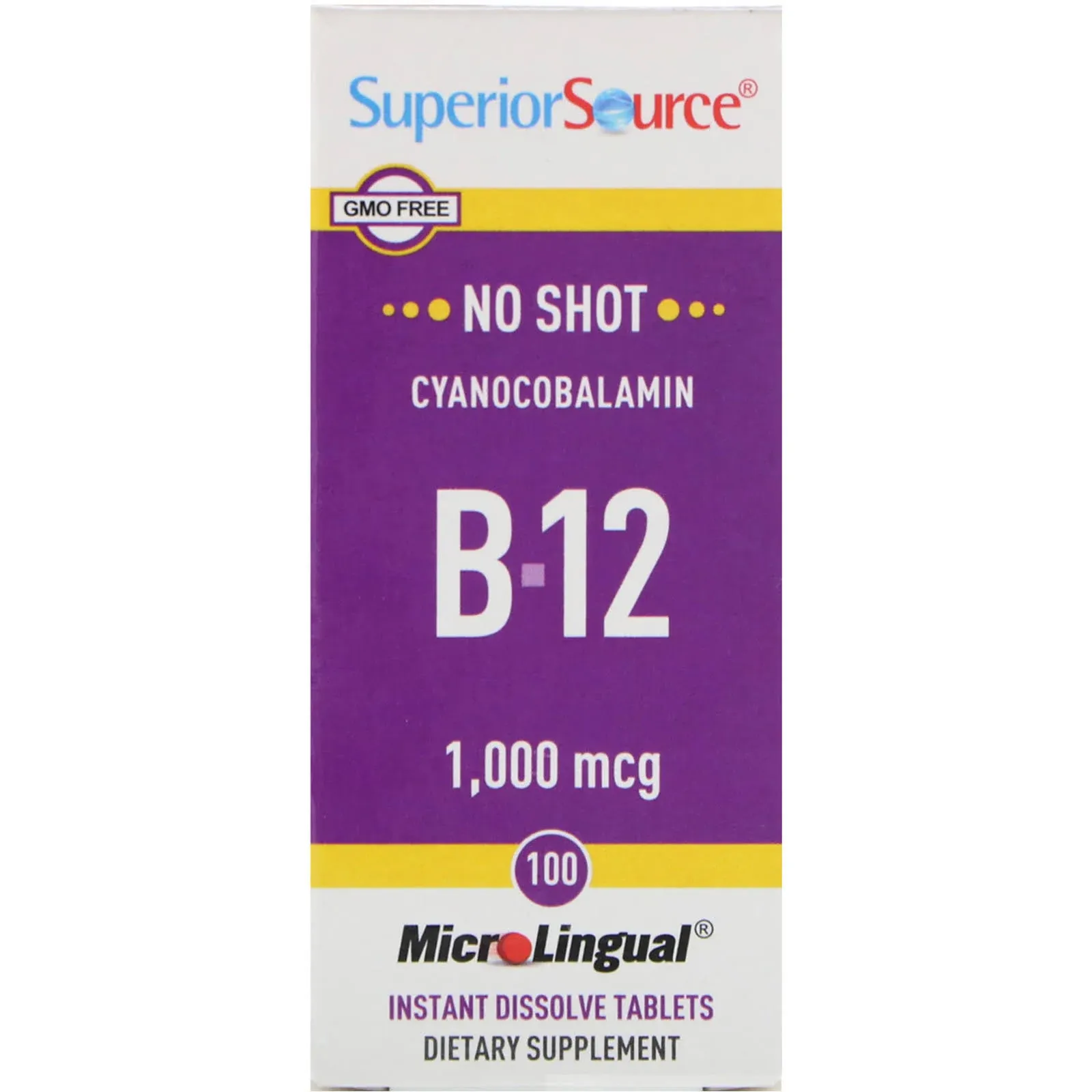 Buy Vitamin B12 100 Count By Superior Source | Herbspro.com