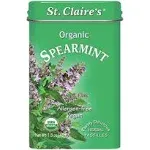 St. Claire's Organic Breath Mints, (Spearmint, 1.5 Ounce Tin, Bundle of 3) | Gluten-Free, Vegan, GMO-Free, Plant-based, Allergen-Free | Made in our Allergen-Free facility