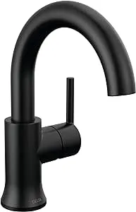 Delta 559HAR-BL-DST Matte Black Trinsic Single Handle Bathroom Faucet