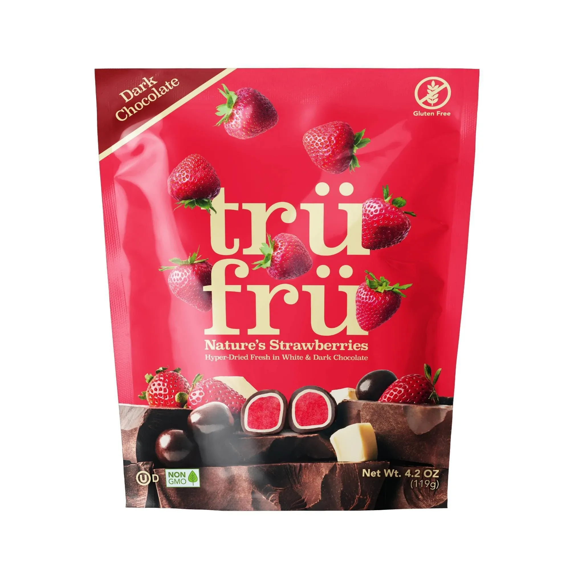 Tru Fru Hyper-Dried Real Strawberries Dark Chocolate