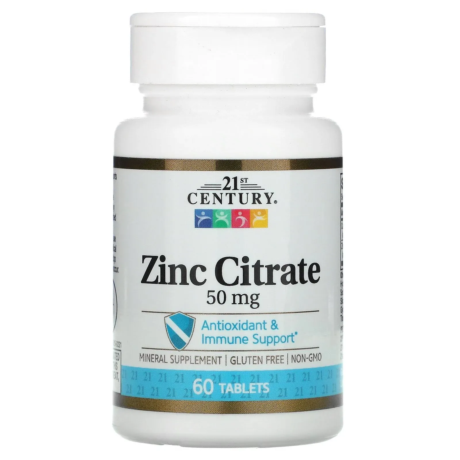 21st Century Zinc Citrate 50 MG 60 Tablets