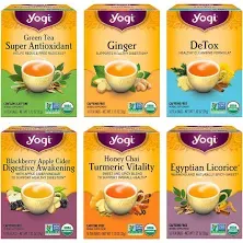 Yogi Tea Herbal Detox Tea Variety Pack Sampler (3 Pack) 48 Tea Bags