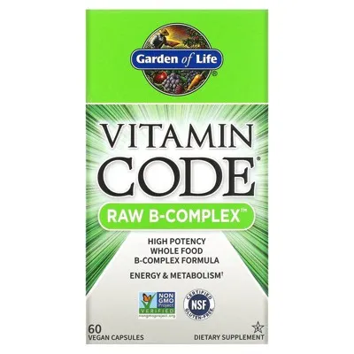 Garden of Life Vitamin Code, RAW B-Complex, 60 Vegan Capsules