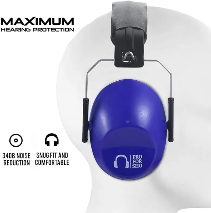 Pro For Sho 34dB Shooting Ear Protection - Special Designed Ear Muffs Lighter Weight & Maximum Hearing Protection