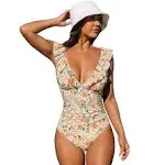 Cupshe Ditsy Floral Flutter Sleeve One-Piece