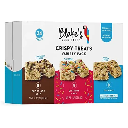 Blakes Seed Based Crispy Treats Variety Pack, Vegan, Gluten Free, Nut Free & Dairy Free, Healthy Snacks for Kids or Adults