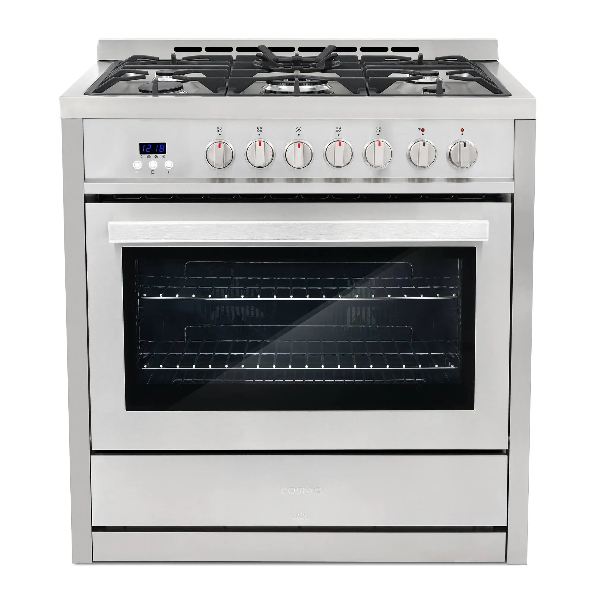 Cosmo 36 in. Stainless Steel Dual Fuel Range with Convection Oven F965