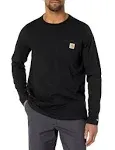 Carhartt Men's Force Relaxed Fit Midweight Long-Sleeve Pocket T-Shirt - Black