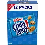 Nabisco Mini Chips Ahoy Chocolate Chip Cookies - 12 bags, 1 oz each