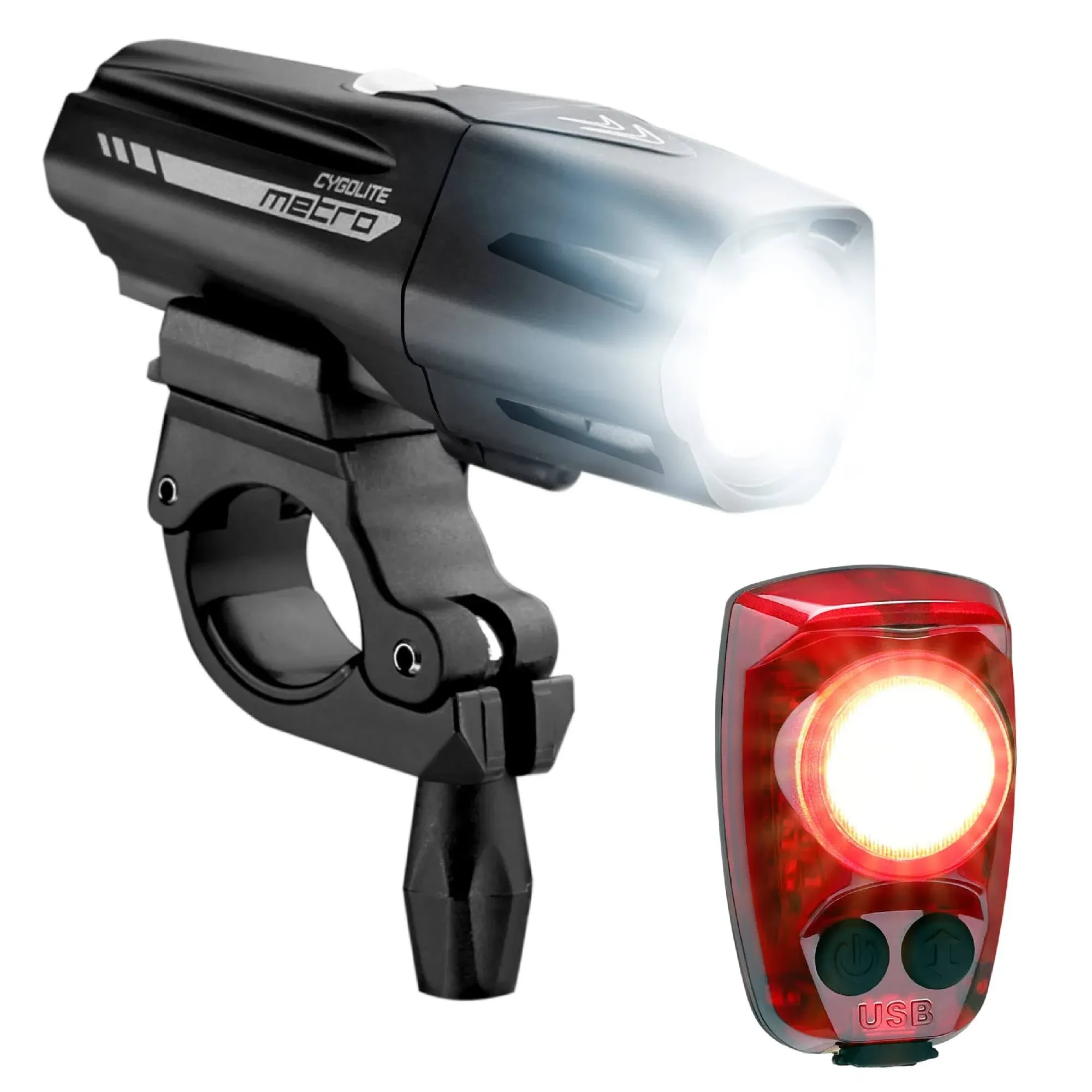 Cygolite Metro Plus 800 &amp; Hotshot Pro 150 Bicycle Light Combo Set, Metro Plus...