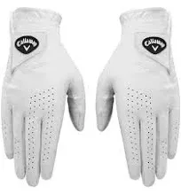 CALLAWAY GOLF GLOVE WOMEN&#039;S L LEFT HAND LARGE WHITE DAWN PATROL LEATHER NEW NWT