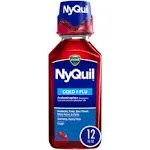 Vicks NyQuil Cold & Flu Nighttime Relief Liquid - 12 fl oz bottle