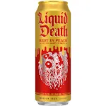 Liquid Death Iced Tea, Rest in Peach