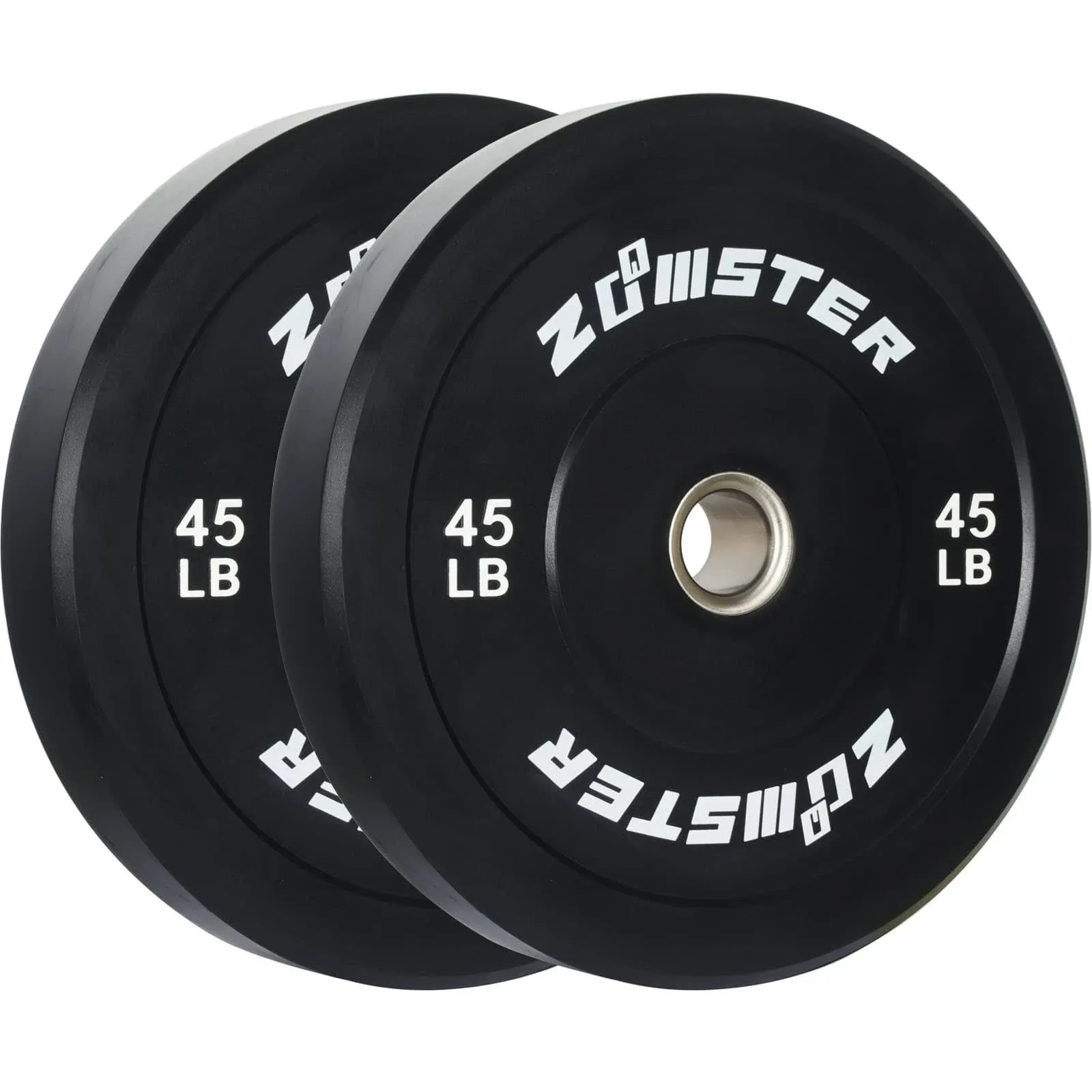 Zoomster Bumper Plate Olympic Weight Plate Bumper Weight Plate with Steel Insert Strength Training Weight Lifting Plate-190LB, Steel