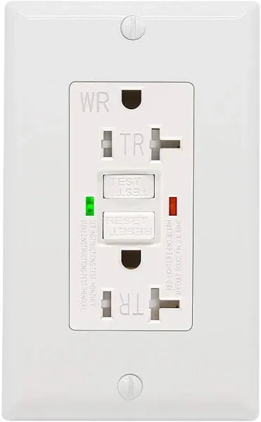 anko gfci outlet 20 amp, ul listed, tamper-resistant, weather resistant receptacle indoor or outdoor use