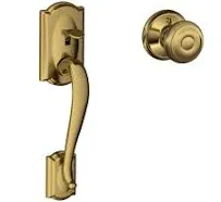 Schlage Residential FE285 - Camelot Lower Handleset Featuring the Georgian Knob for Use with Schlage Deadbolts