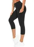 The Gym People Thick High Waist Capris Yoga Pants with Pockets, Tummy Control Workout Running Yoga Leggings for Women