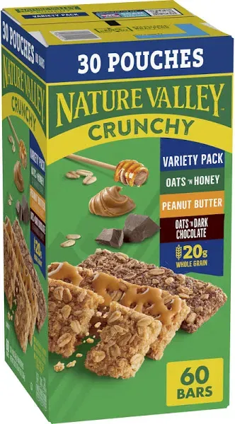 Crunchy Granola Bars, Oats &#039;n Honey, 1.49 oz, 24 ct, 48 bars