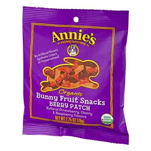 Annie's Organic, Gluten Free Bunny Fruit Snacks Berry Patch