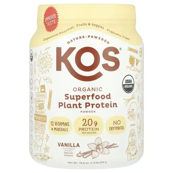 Kos, Organic Plant Protein, Vanilla