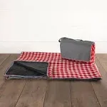 Blanket Tote XL Outdoor Picnic Blanket, (Red Check with Gray)