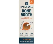 Bare Bones Bone Broth Instant Powdered Beverage Mix, Beef, Pack of 16, 15g Stick