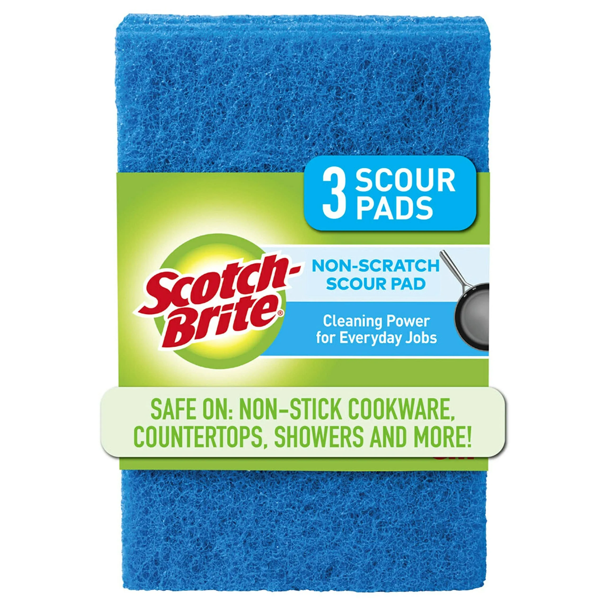 Scotch-Brite Scour Pads, Non-Scratch, 3 Pack