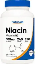 Nutricost Vitamin B3 Niacin Capsules