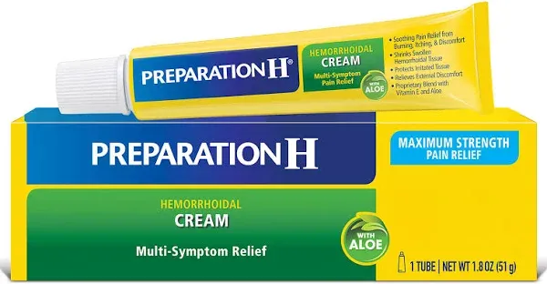 Preparation H Hemorrhoidal Hemorrhoids Creme .9oz Multi Symptom Pain Relief 4/25