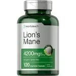 Lions Mane Mushroom Extract | 4200mg | 120 Capsules | Vegetarian, Non Gmo, Gluten Free Supplement | by Horbaach