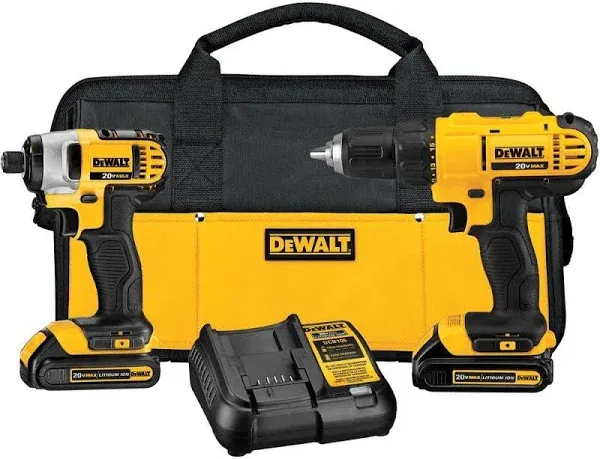 DeWalt 20V MAX Drill Driver/ Impact Driver Combo Kit DCK240C2- NEW